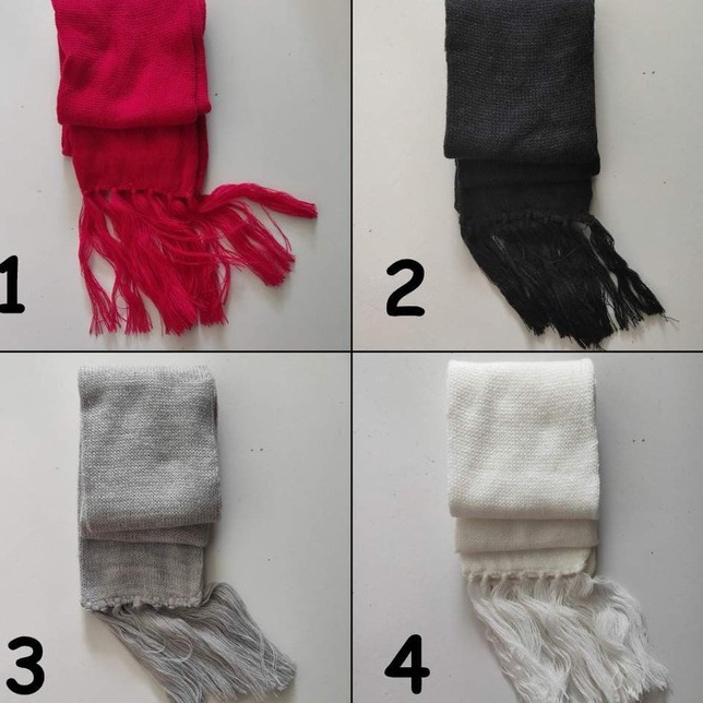 TIPE WG185 Syal rajut dewasa scarf shawl SYAL POLOS