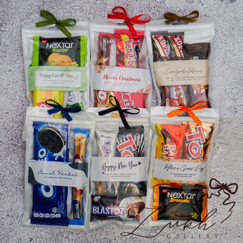

Mini Gift Snack Ziplock Ulang Tahun Wisuda Sempro Natal Tahun Baru || READY SIAP KIRIM