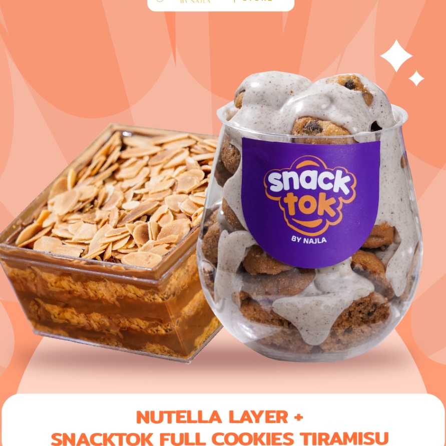 

MODEL MYJ95 Bittersweet by Najla Nutella Layer Snacktok Full Cookies Tiramisu