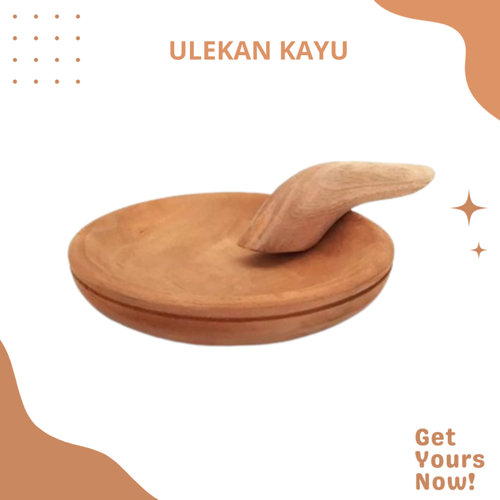 TERMURAH SET- ULEKAN/COBEK KAYU MAHONI UKURAN JUMBO -TARI PERABOT