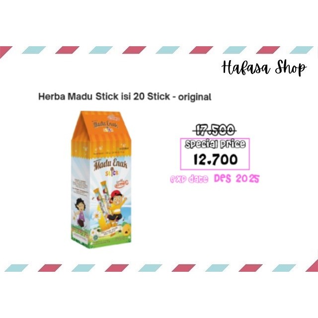 

Herba Madu Stick rasa Original isi 20 Stick