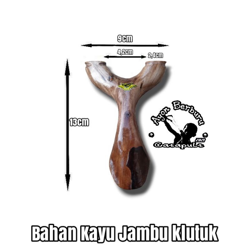 Ketapel OTT dari bahan kayu JAMBU KLUTHUK/Ayon Catapult