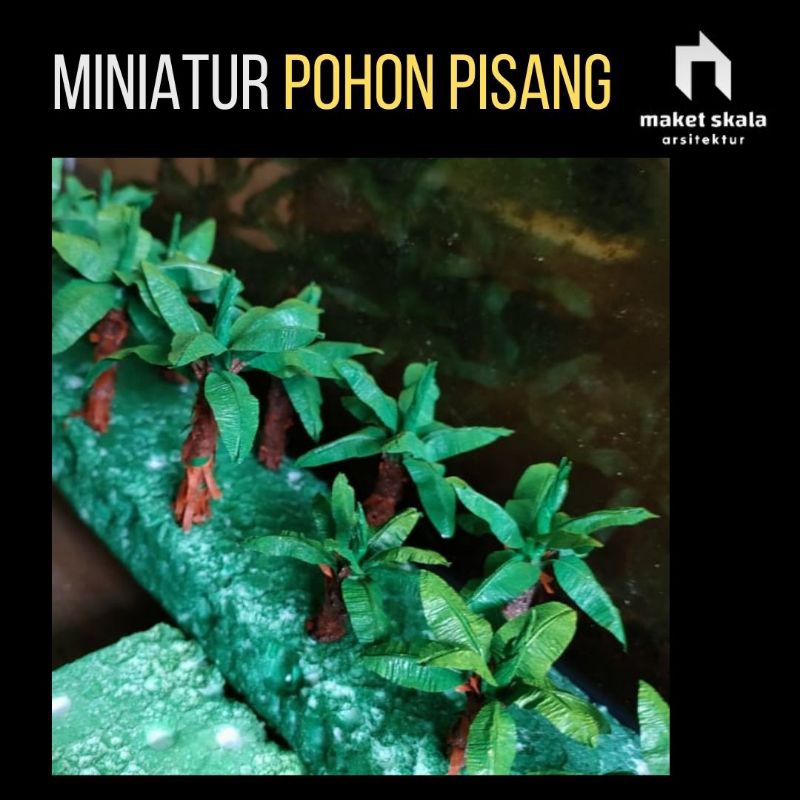 (Satuan) Miniatur Pohon Pisang Bahan Aksesoris Maket Arsitektur Skala diorama