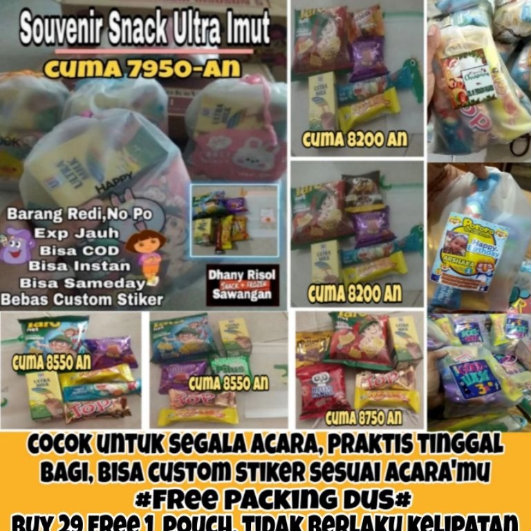 

Kode CMW994 Termurah paket snack ultah ultra min buy 29 free 1 pouch paket snack ulang tahun anaksouvenirhampersbingkisan ultahhamperspaket thrmini gifts