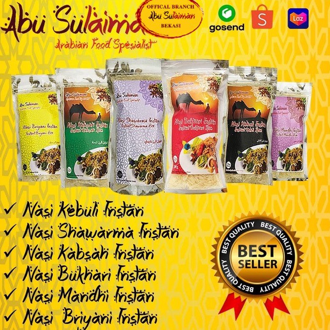 

MODEL XLH68 Beras Basmati 2 gr Plus Bumbu Nasi Kebuli Mandhi Bukhari Shawarma Kabsah Briyani Instan Abu Sulaiman