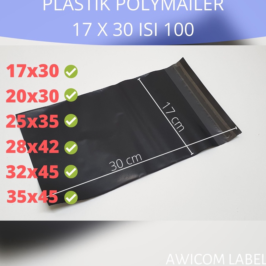 

17x3 POLYMAILER Plastik Packing ukuran 17 x 3 cm isi 1