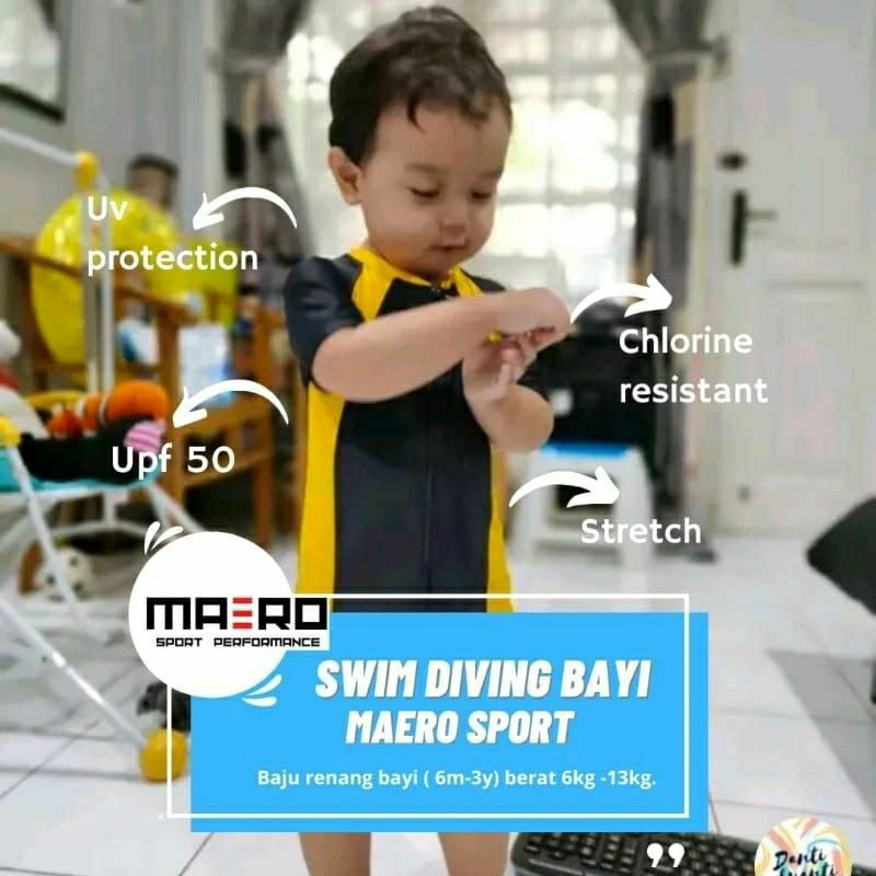 Baju Renang Bayi Cowok Cewek Laki Laki Perempuan Unisex Baju Renang Diving sampai Anak 3 Tahun