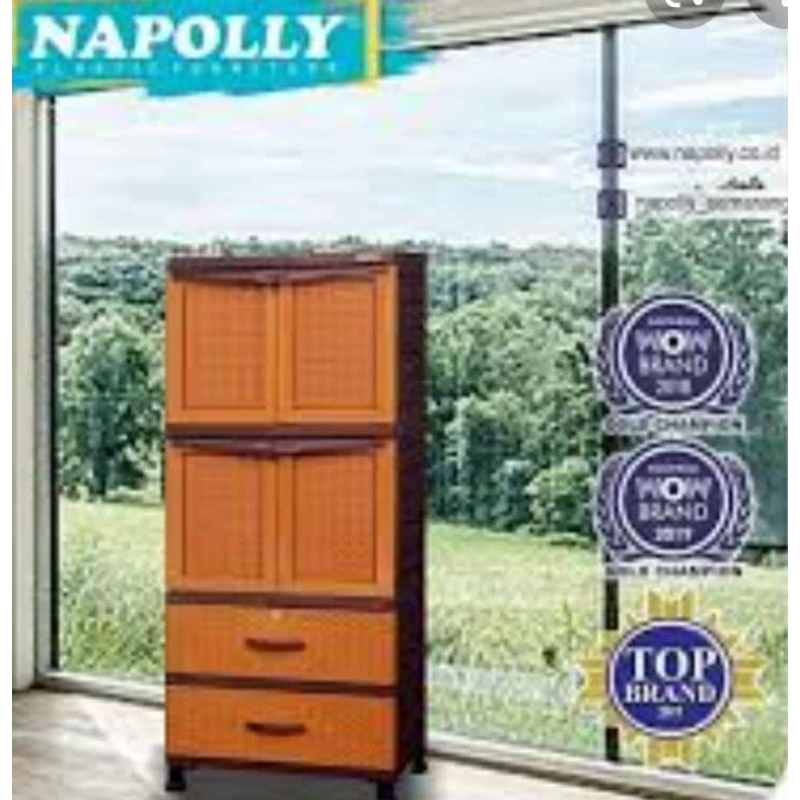 Lemari plastik merk napolly crs 144.2d ukuran 650 x 450 x 1520 mm