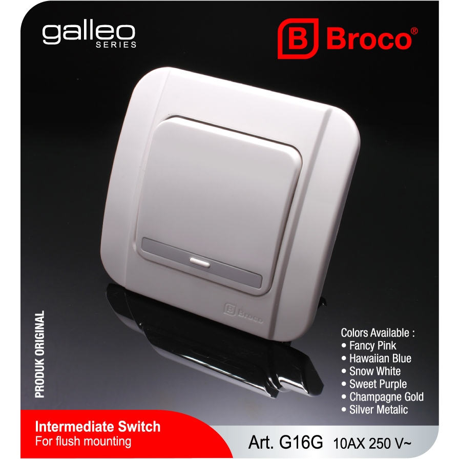 Saklar Broco Galleo Tunggal / Saklar Engkel Broco Galleo - G161