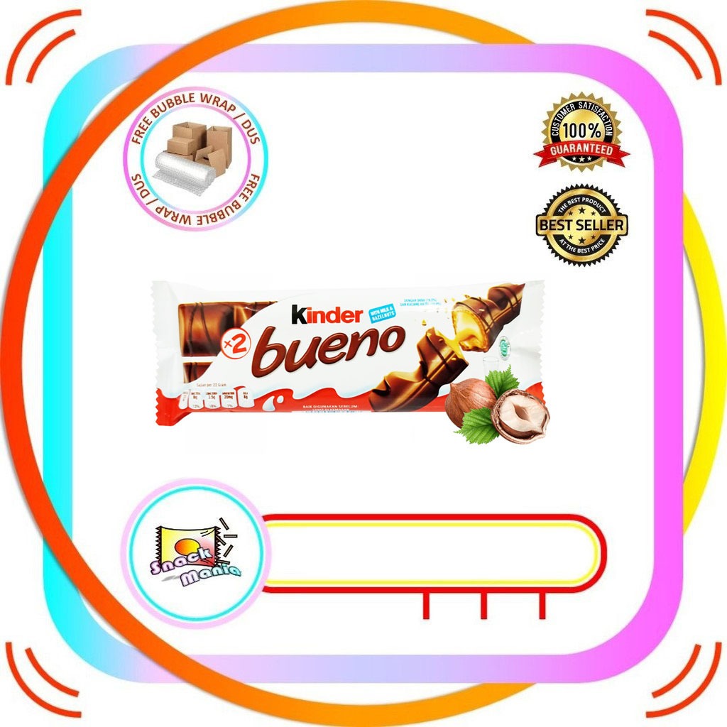 

Kinder Bueno Crispy Creamy Milk Chocolate and Hazelnut ~ 43 gr