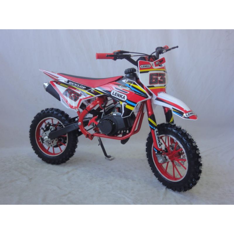 MOTOR MINI TRAIL LENKA MC 63 DAN MC 58 MODEL TERBARU - MESIN 2 TAK 50 CC - MAINAN MOTOR CROSS ANAK