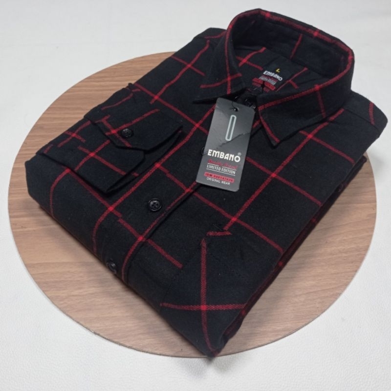 Terbaru Kemeja Flanel Pria Lengan Panjang Exlusive /Kemeja Cowok Tangan panjang Distro Motif Dasar H