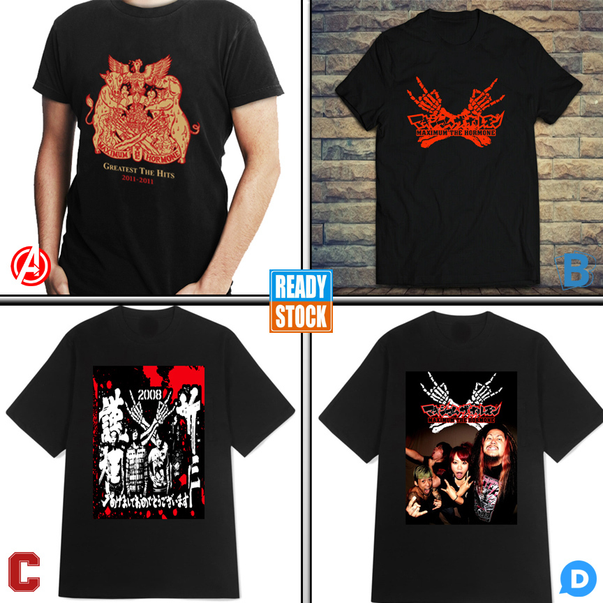 Kaos Maximum the Hormone Tshirt 100% Cotton