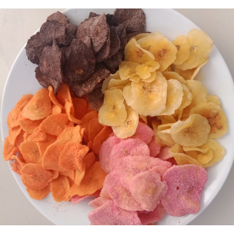

Keripik Pisang Kepok ZaesaChips |Balado|Redvelvet|Coklat|Manis