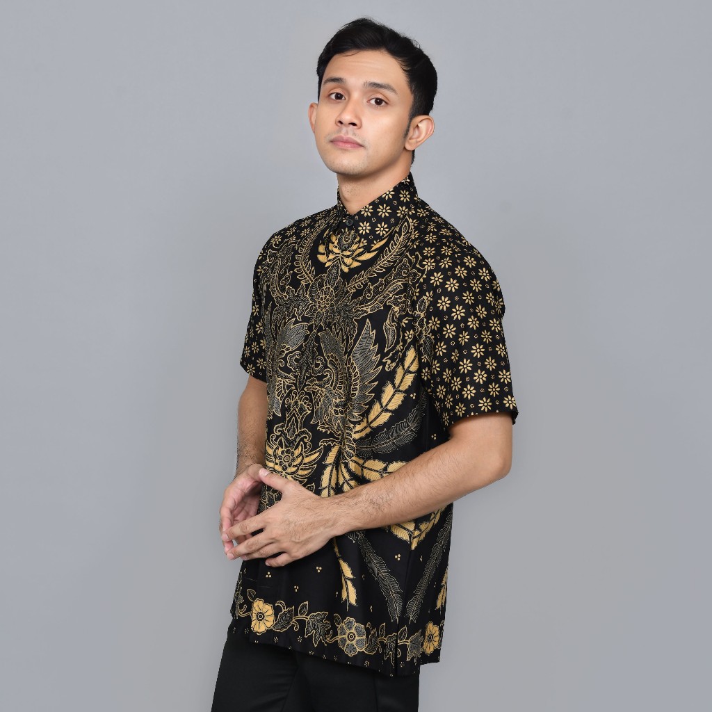 HEM BATIK BJ 138 II HEM BATIK PRIA II HEM PRIA LENGAN PENDEK II BAJU BATIK PRIA DEWASA