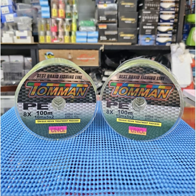 Senar Pancing PE UNO Toman X8 100m Kuning