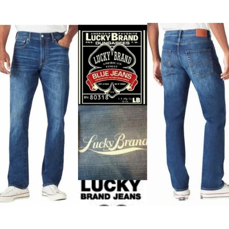 Celana panjang pria denim lucky brand strech original branded