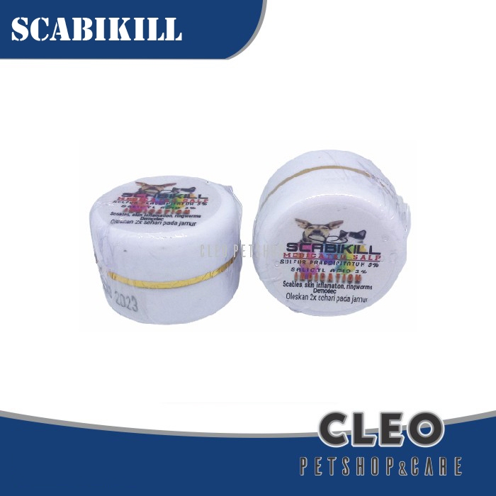 Scabikill Salep Obat Parasit Jamur Ringworm Skabies Kucing Anjing 10gr