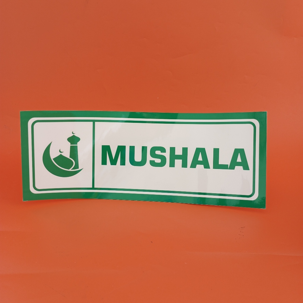 

Stiker Papan Nama Ruang Mushala - Hijau 11x30