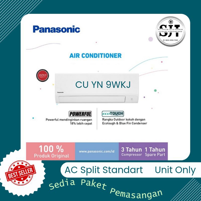 AC Panasonic Standart 1pk CU YN 9WKJ AC Split Freon R32 Unit only