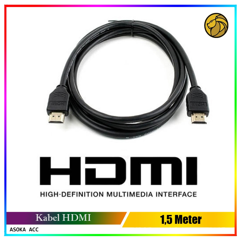Kabel HDMI 1,5m Laptop Ke TV / DVR CCTV ke Monitor Panjang 1,5 Meter