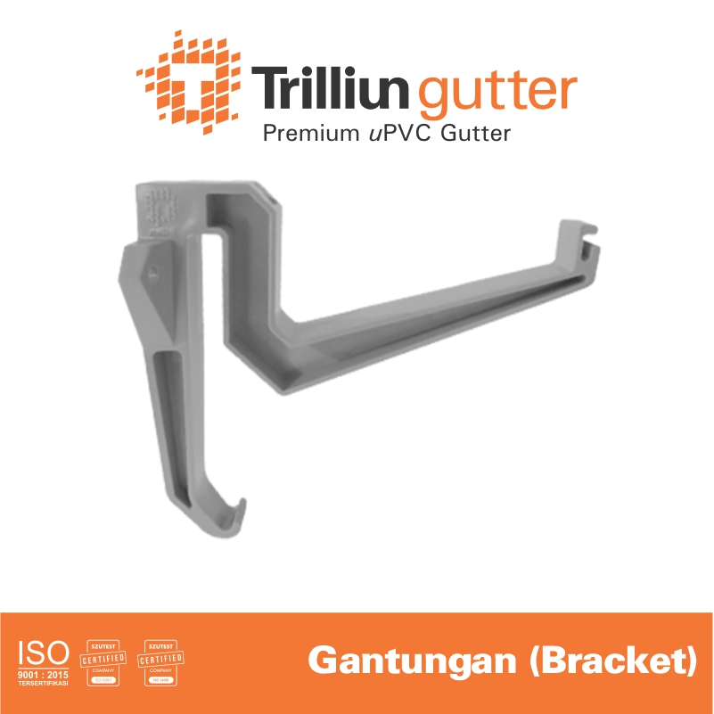 Fitting uPVC Trilliun Gutter Bracket (140) - Talang Air Gantungan