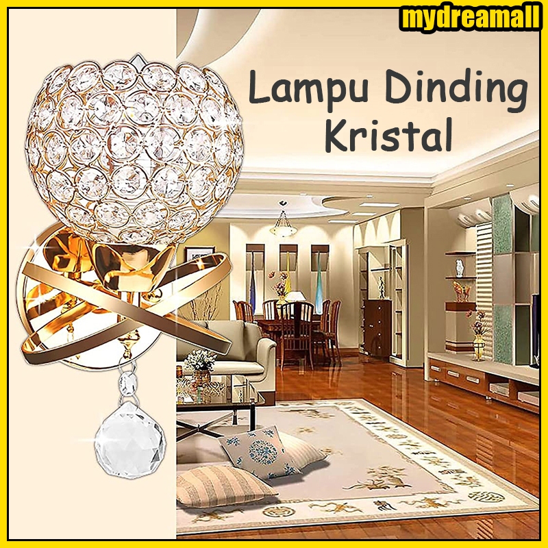 【Ready stock】 Lampu dinding kristal / Lampu dinding mewah / Lampu Dinding Kristal Gaya Modern