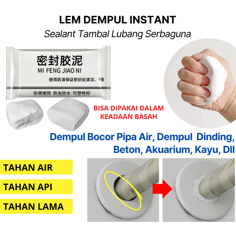 Sealant Lem Semen Penambal Lubang Dinding Tembok Instan Dempul Padat Ajaib Serbaguna