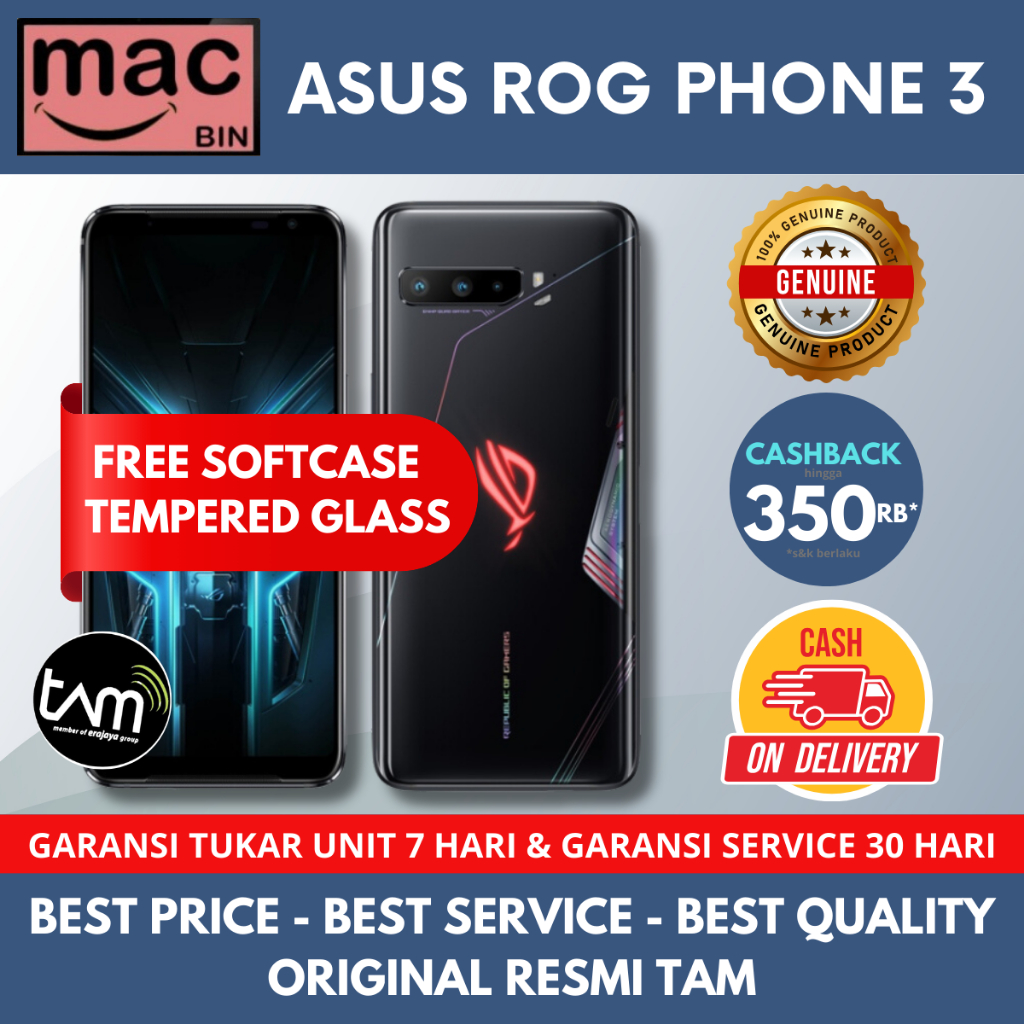 ASUS ROG PHONE 3 5G 8GB/128GB 12GB/256GB GARANSI RESMI TAM
