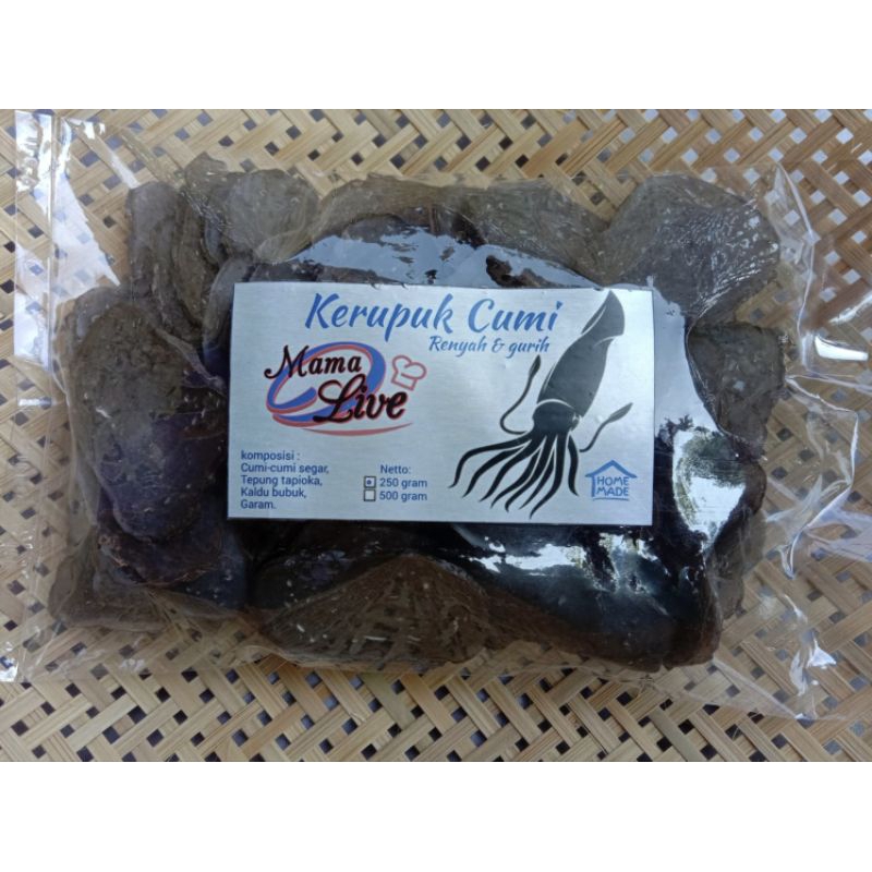 

Kerupuk cumi mentah mama olive 500gr