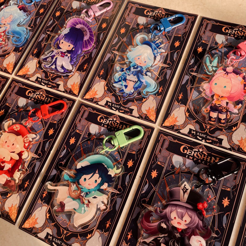 GENSHIN Impact keychain | furina, raiden shogun, venti, klee, ganyu, zhong li, nahida