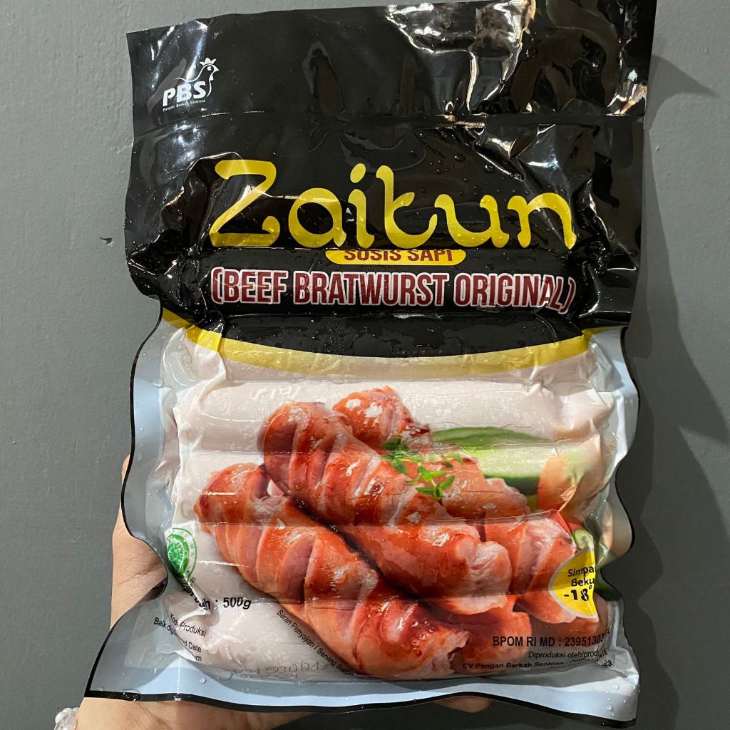 

Zaitun Beef Bratwurst Original/Sosis Sapi 500 Gram