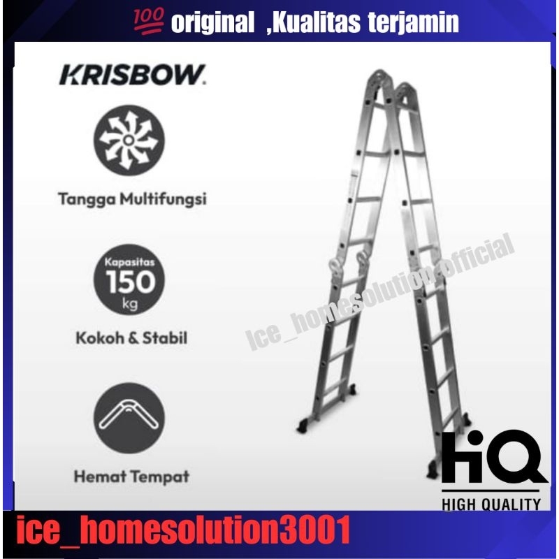 Krisbow 4.4 Mtr Tangga Aluminium Multifungsi 4x4 Steps/tangga lipat/tangga aluminium/tangga