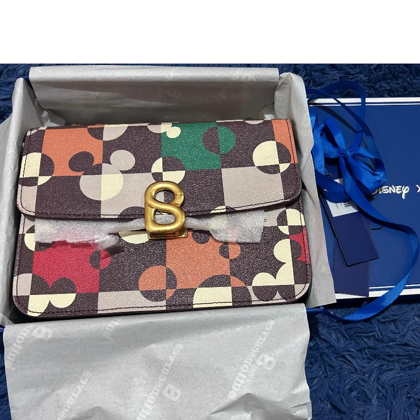 Tas ButtonScarves (Preloved)-Puzzlea Bag Brown BS x Disney