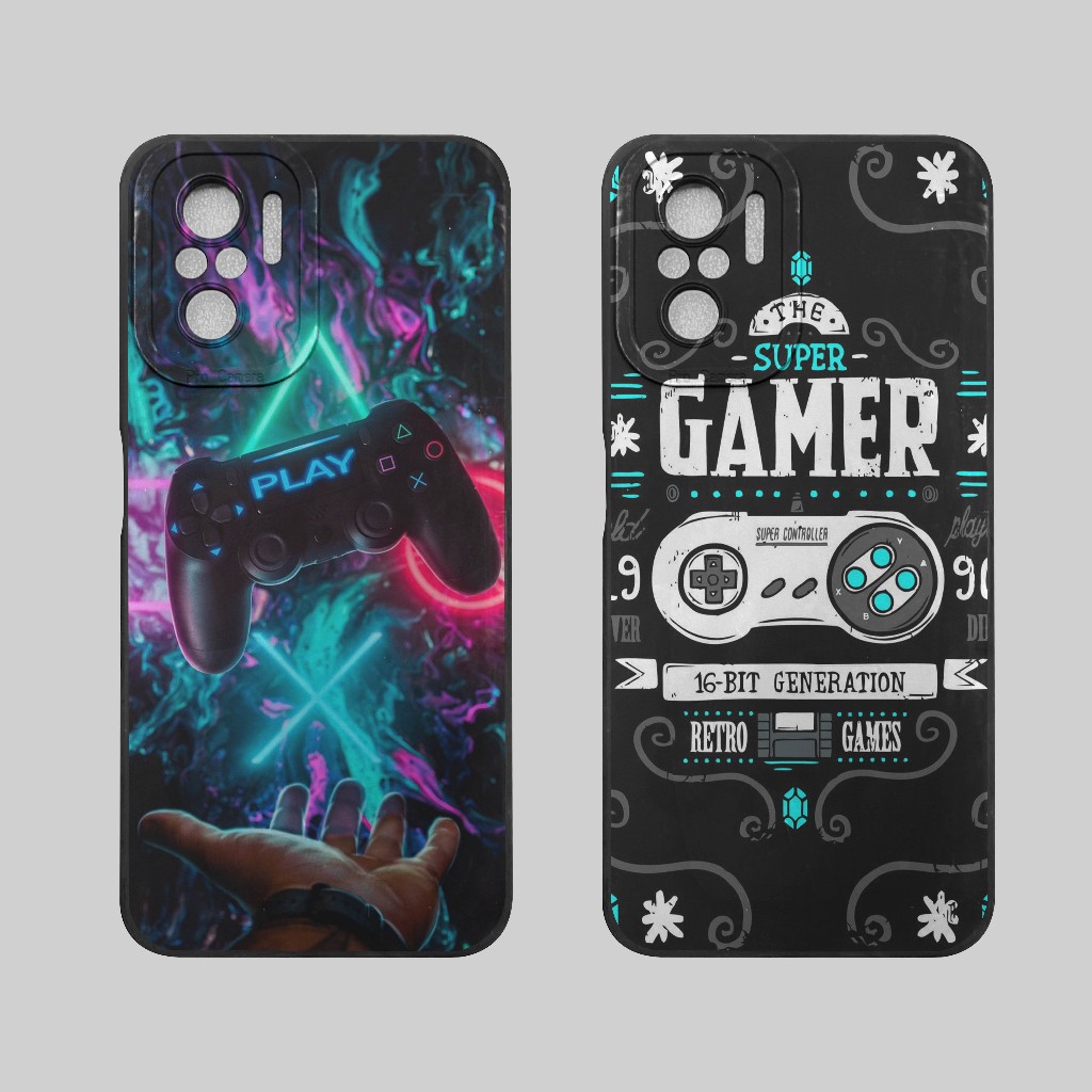 Casing Case Redmi 10 4G 10A 10C 9A 9C Note 10s 10pro 9 8 7 5 Pro - Softcase Motif Gaming - Silikon T