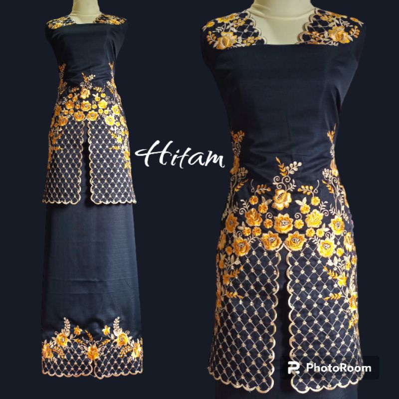 Bahan Baju Kurung Bordir Motif Kerancang Belah - 03
