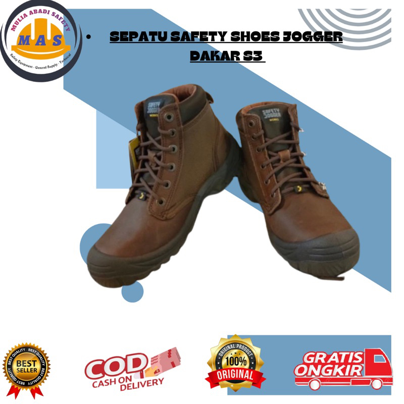 SEPATU SAFETY SHOES JOGGER DAKAR S3 / SEPATU SAFETY PROYEK / SEPATU SAFETY ORI / ORIGINAL JOGGER