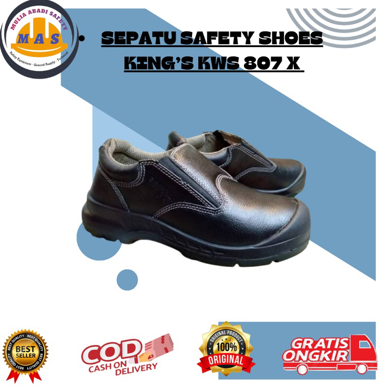 Sepatu Safety KING'S KWS 807 X SLIP ON / Sepatu Safety Proyek / Safety Shoes KING'S 807 X Slip On