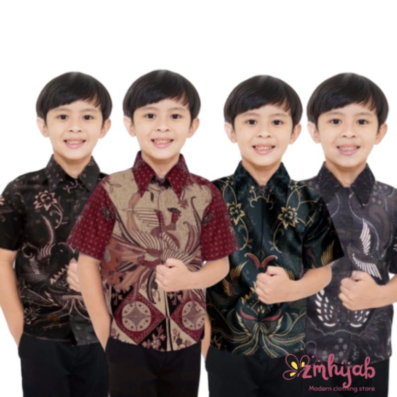 Kemeja Batik Anak Laki - Laki usia 10 - 15 tahun