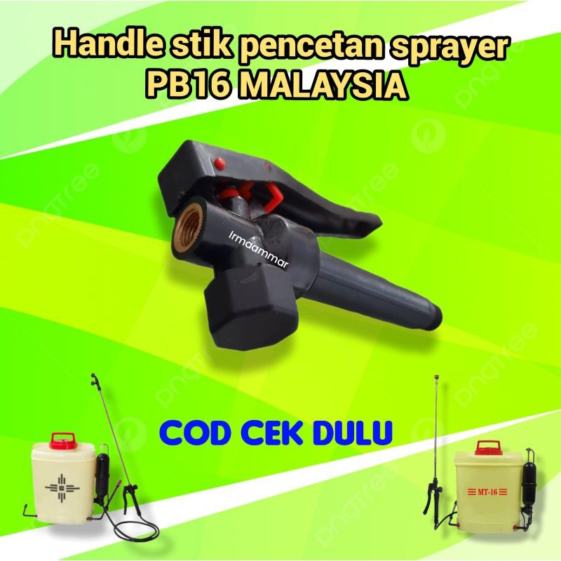 Handle stik sprayer PB16 / MT16 / BB16 kran pencetan knapsack semprot herbisida pertanian tangki dra