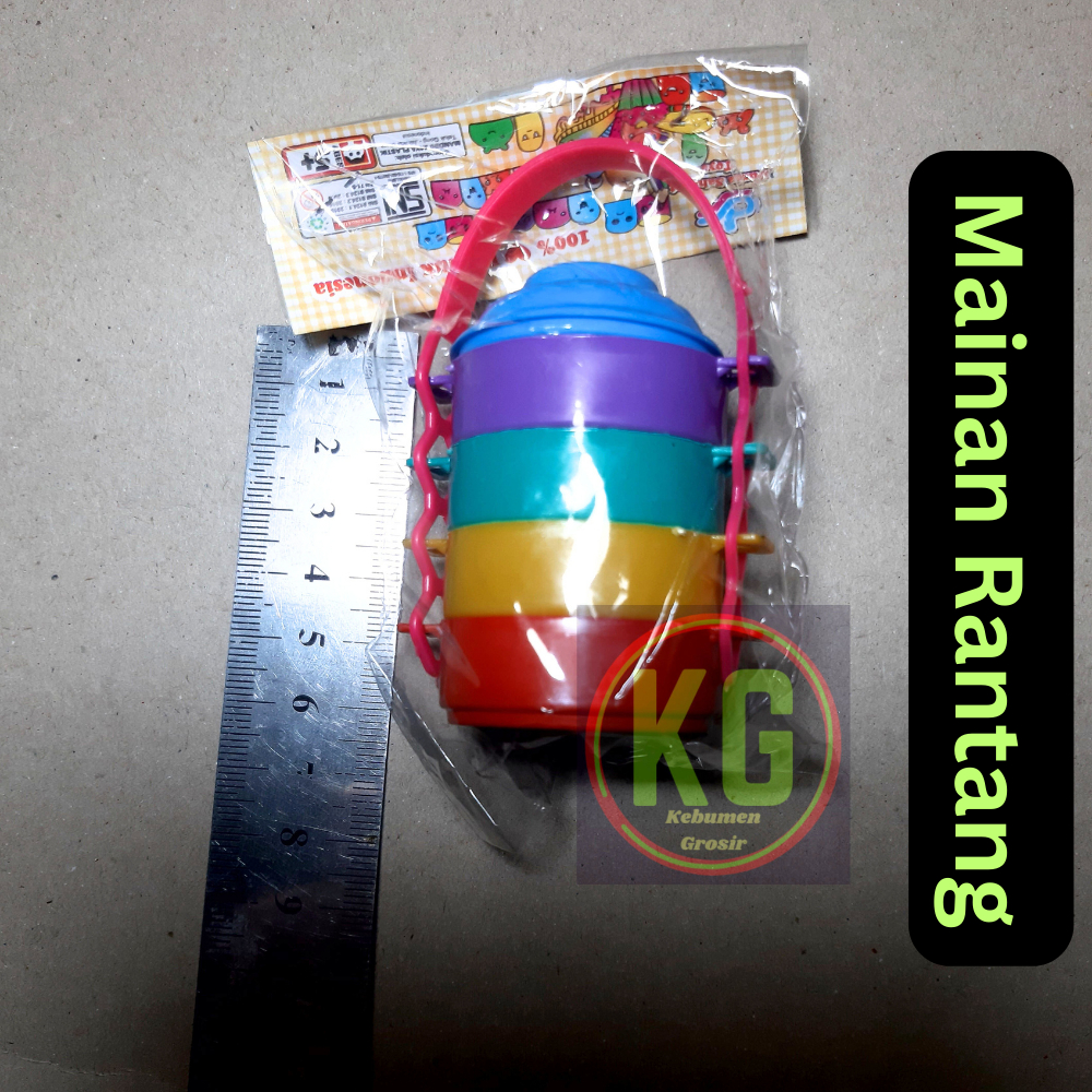Mainan rantang mini plastik / mainan rantang rantangan anak 4 susun / Kebumen Grosir