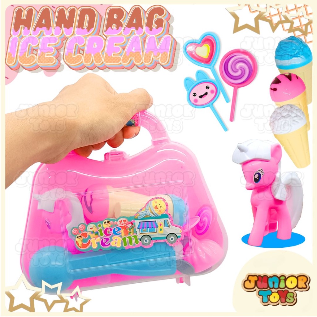 Mainan Anak Perempuan Tas EsKrim Eskriman Ice Cream Set Bag Pretend Toys