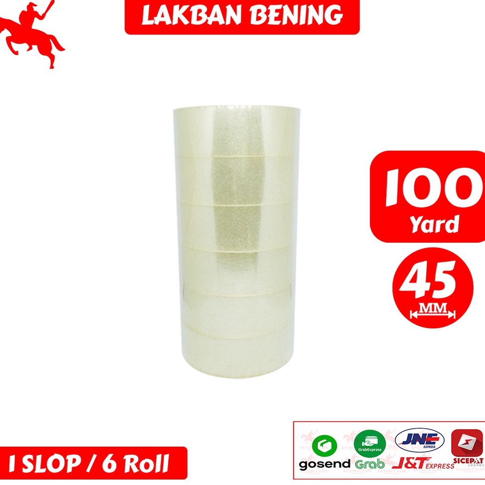 

Prm Lakban OPP Tape Lakban Bening KSATRIA Tape 1 Yard 1 Slop 172