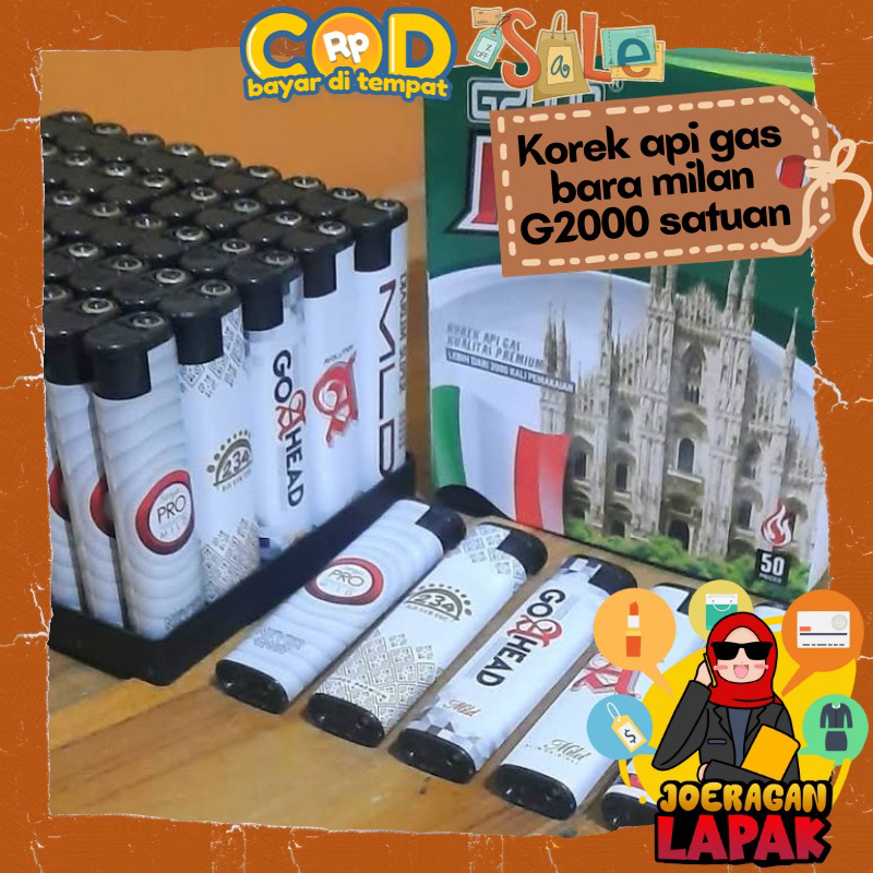 [JOERAGAN LAPAK] KOREK API BARA G2000 MILAN PREMIUM BISA DIISI ULANG