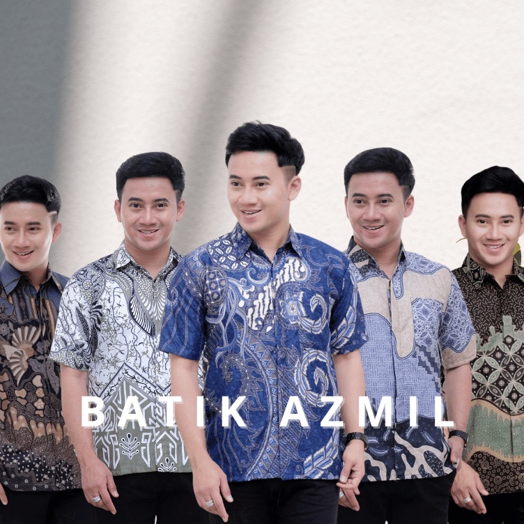 Instan idi7I2u Kemeja Batik Pria Modern Lengan Pendek Casual Modis Regular Fit Trendy Masa Kini OL 1
