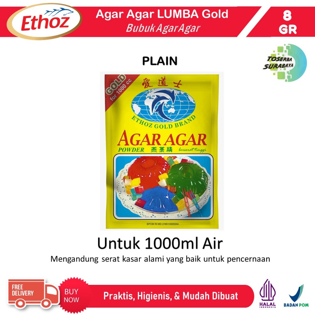 

ETHOZ AGAR AGAR LUMBA GOLD Plain 8gr - AGAR2 LUMBA2