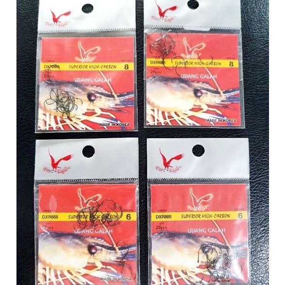 Penawaran Terbaik Tahun Ini PANCING FIRE EAGLE DXR888 NO 6 8  PANCING UDANG  MATA KAIL FIRE EAGLE DX