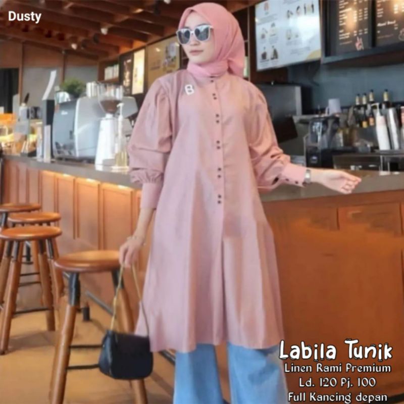 ATASAN TUNIK LABILA LINEN RAMI