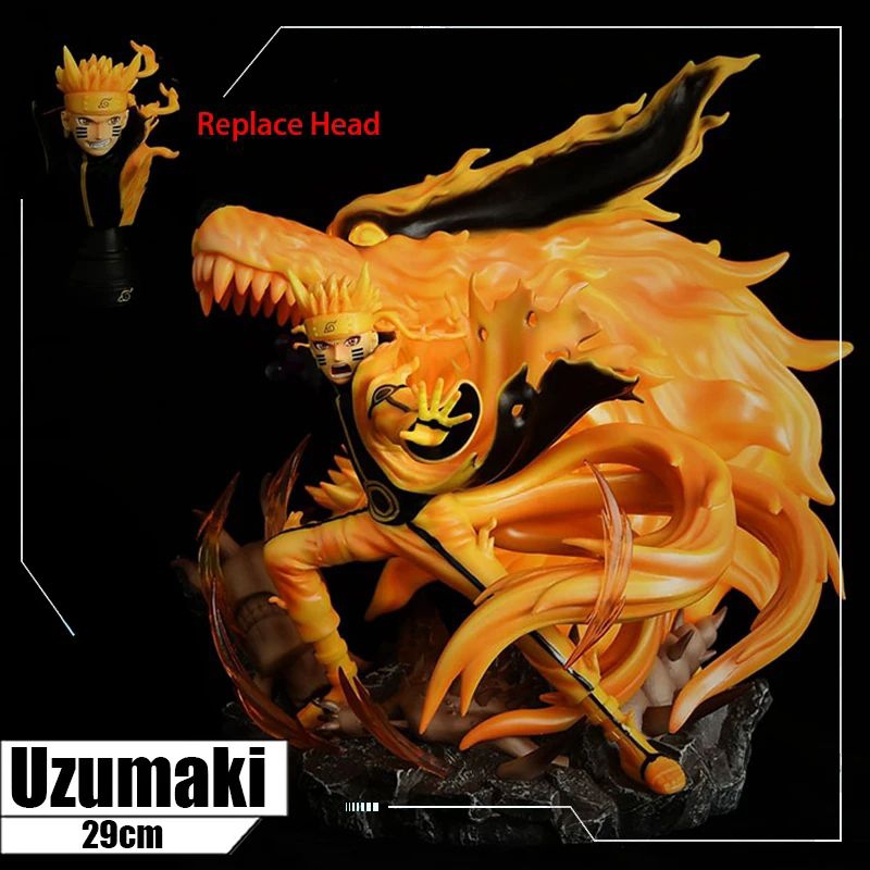 Action Figure My Studio Uzumaki Naruto Kurama Rikudou Mode LED Light