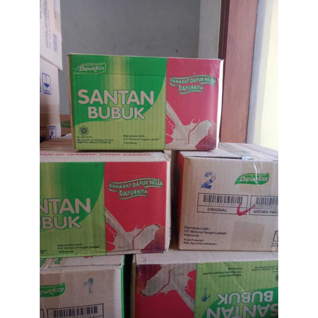 

[Dus] Bubuk Santan Kelapa Instan Siap Pakai Merk DAPURKITA FREE sendok makan pada kemasan - santandpk